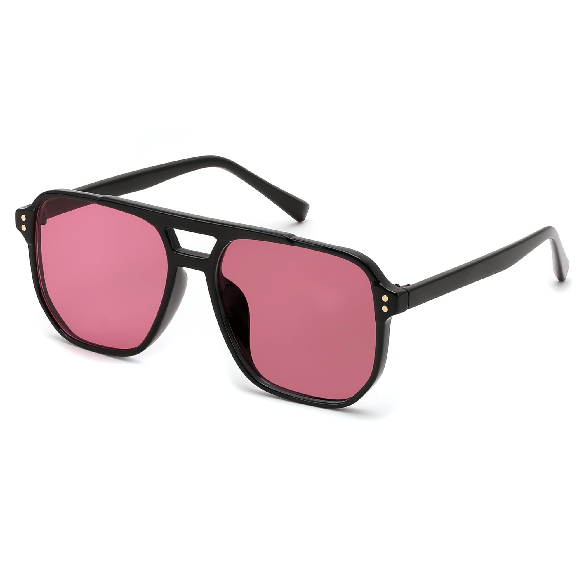 Retro Square Aviator Sunglasses Women Men 70s Vintage Trendy Plastic Frame Sun Glasses B2835
