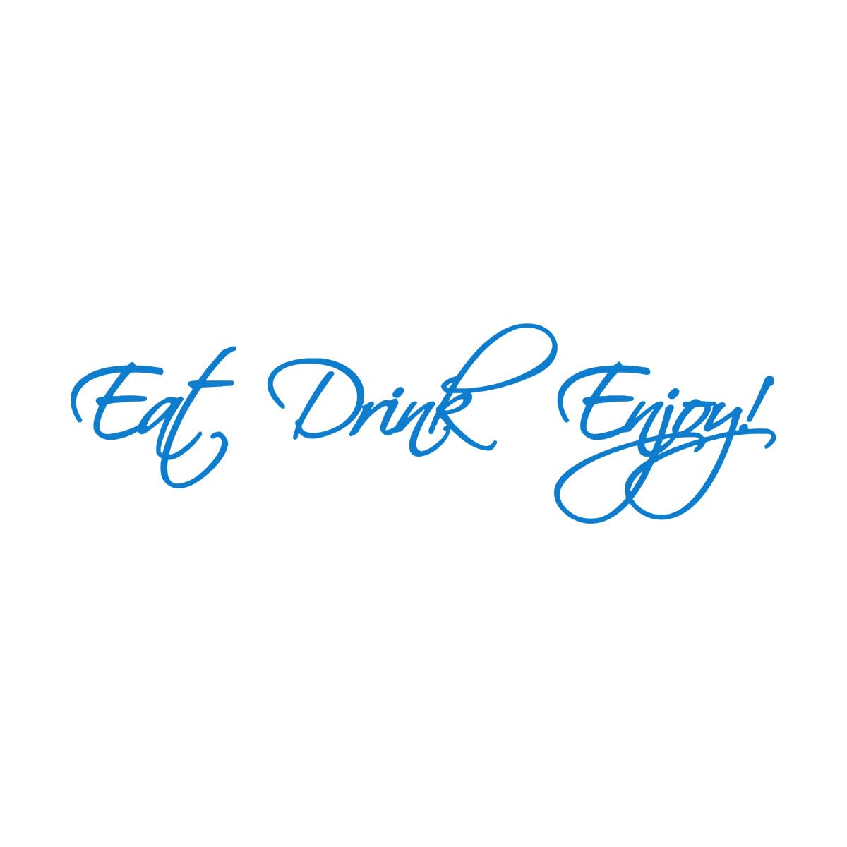 Eat Drink Enjoy Wall Decal Kitchen Sticker Dining Room Diner Quote Words Wall Sticker Home Dining Room Decor Vinyl Decal Large - 34x114cm