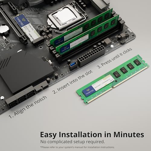 Image of Timetec 80GB KIT(10x8GB) DDR3 1333MHz PC3-10600 Non-ECC Unbuffered 1.5V CL9 2Rx8 Dual Rank 240 Pin UDIMM PC Desktop Computer Memory RAM Module Upgrade (80GB KIT(10x8GB))