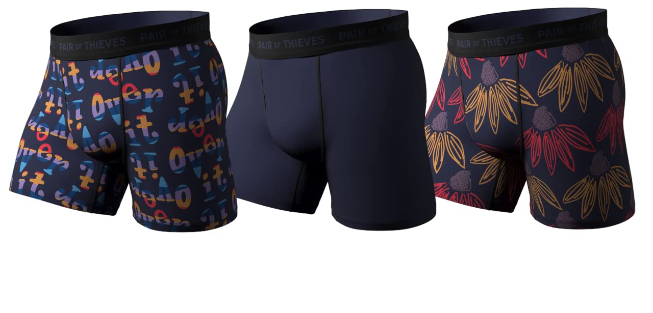 Pair of Thieves Super Fit Men’s Long Boxer Briefs, 2 & 3 Pack Underwear, AMZ Exclusive