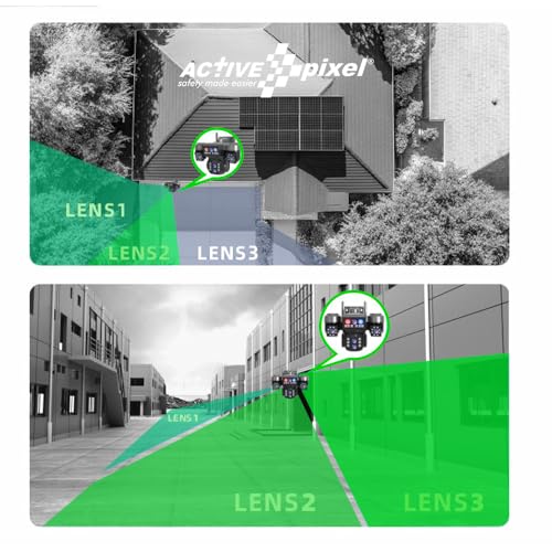 Image of Active Pixel 4G Solar Powered 4MP CCTV 10X Zoom, Triple Camera | PTZ 360 Wireless Outdoor Security Camera | Motion Detection, SIM Card Slot, 2-Way Audio, IP66 Waterproof - G16 (3Cam 10x Zoom)