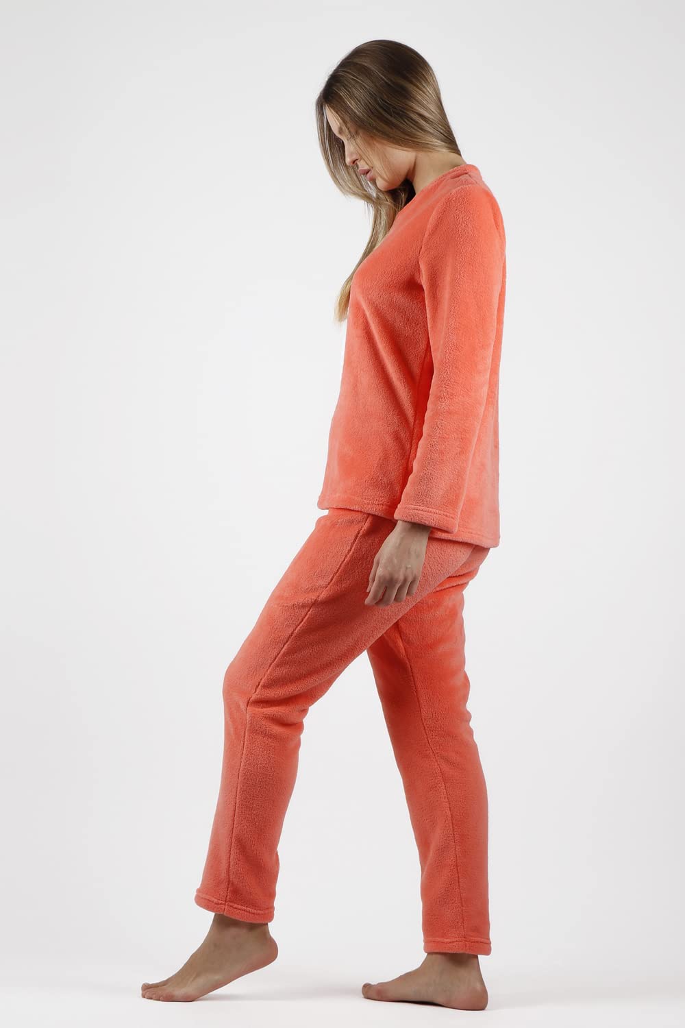 ADMAS Pijama calentito Manga Larga para Mujer