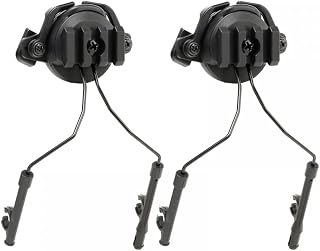 MiOYOOW Tactical Headset Adapter Mount, 360 ° Rotation Adjustable Helmet Headset Bracket Headphones Adaptor Set for 19-21MM Helmet Guide Rails - MiOYOOW