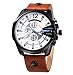 CURREN Original Men's Sports Waterproof Calendar Leather Strap Wrist Watch Good Quality 8176 Black Brown