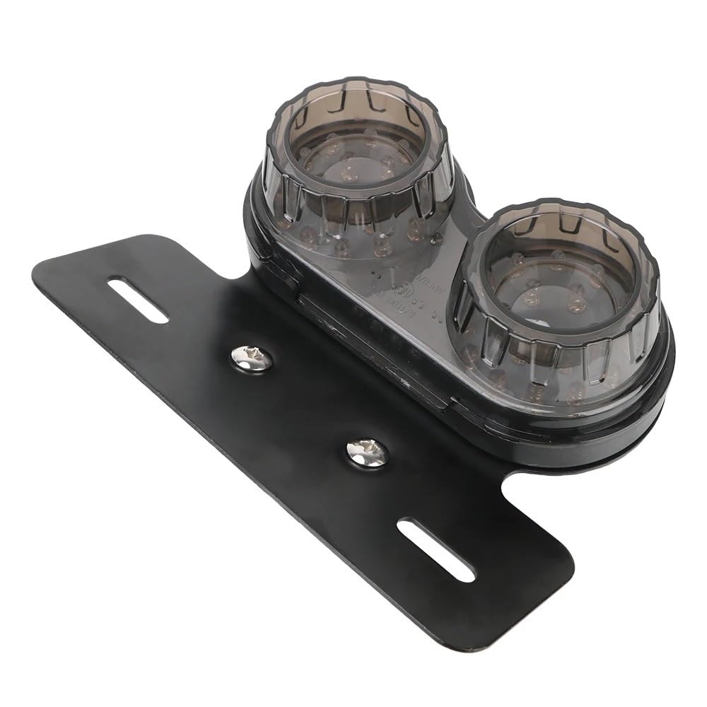 Feu arrière universel 12V avec support plaque et double clignotant moto - 7