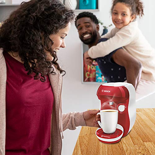 Tassimo Happy Tassimo Tas1006 Coffee Machine by Bosch, Over 70 Drinks, Fully Automatic, Suitable for All Cups, Space Saving, 1400 Watt, Red/White 6 Gallery Image Tassimo Happy Tassimo Tas1006 Coffee Machine by Bosch, Over 70 Drinks, Fully Automatic, Suitable for All Cups, Space Saving, 1400 Watt, Red/White 6 Gallery Image
