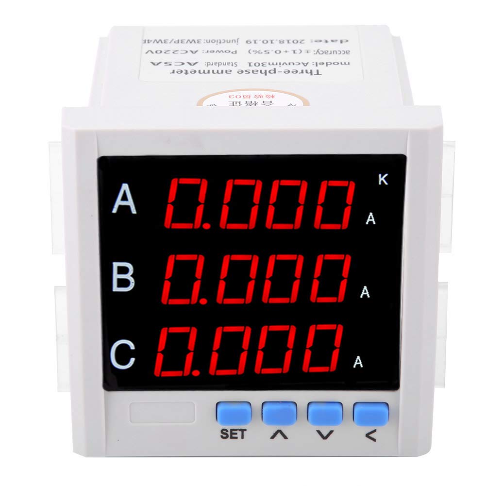 Buy Multifunction Digital Panel LED Backlit Display Programmable Three ...