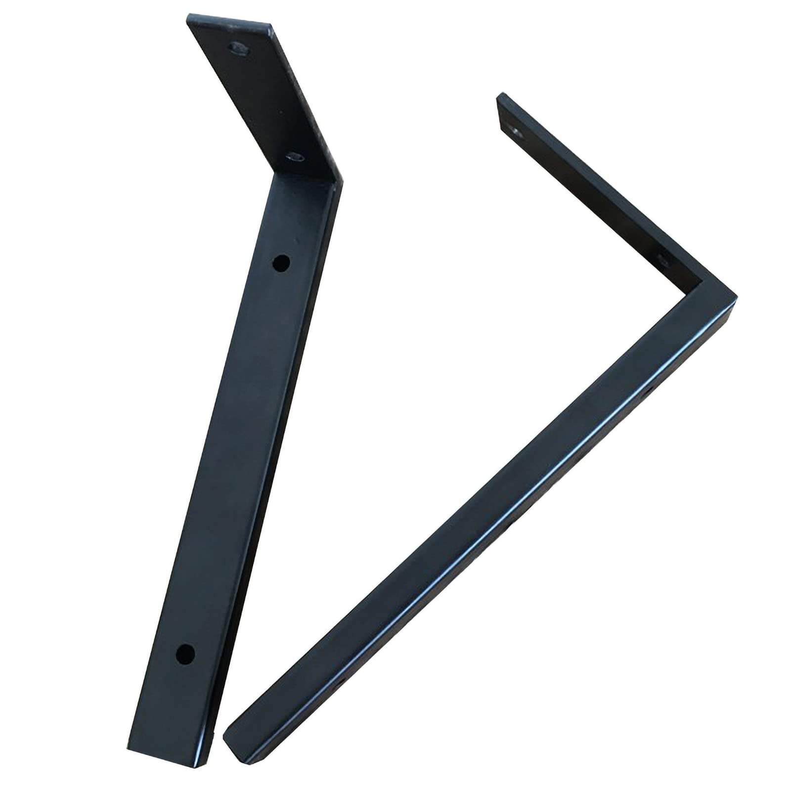 Regalträger Metall Regalhalterung schwarz, L konsolen für Wandhalterung Regal 2 Stück(Size:25cm)