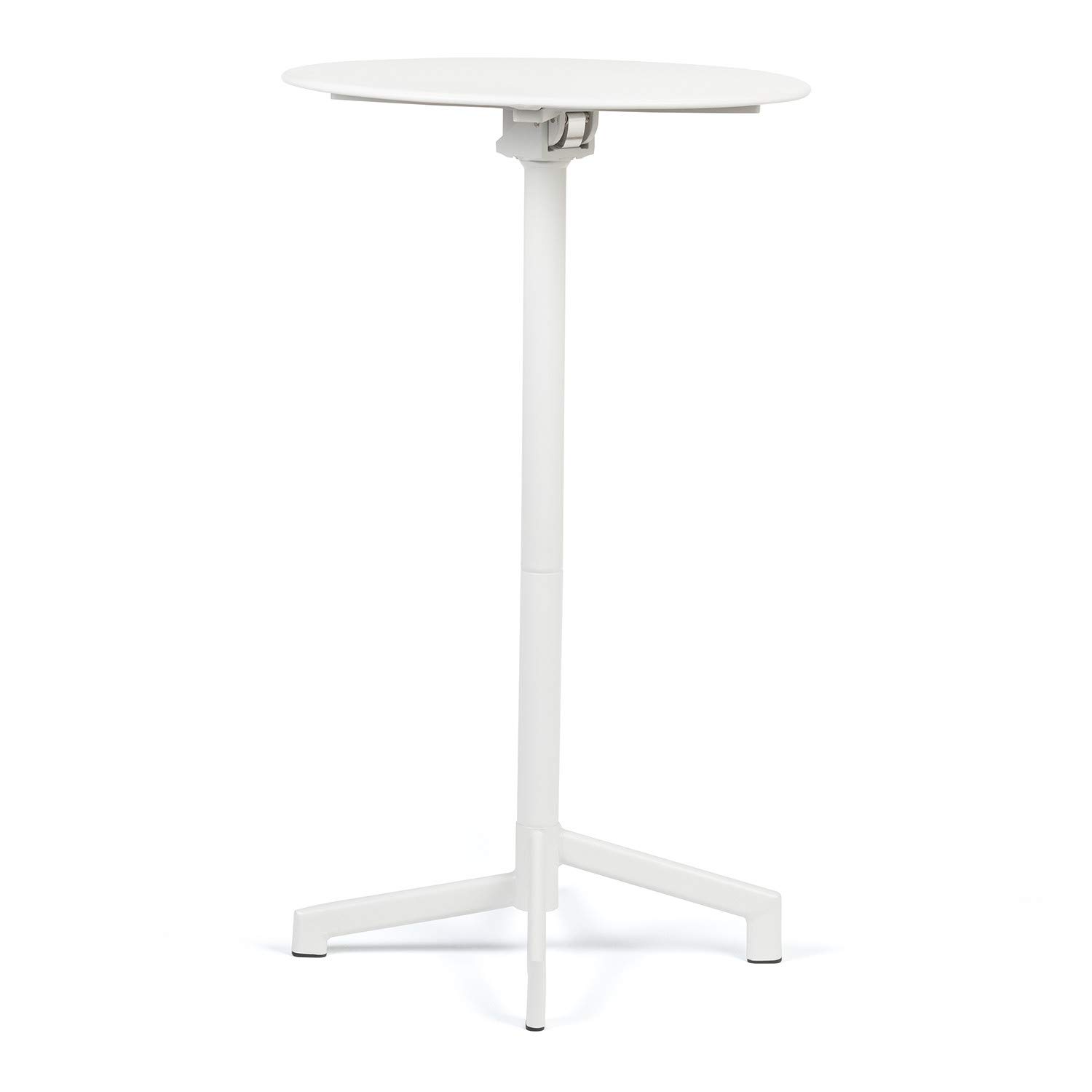 SKLUM Table de Bar Pliante et Convertible en 2 hauteurs en Acier (Ø59,5 cm) Dely Blanc