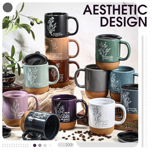 Set de 12 tazas cristianas con base de corcho 15 oz miniatura 4