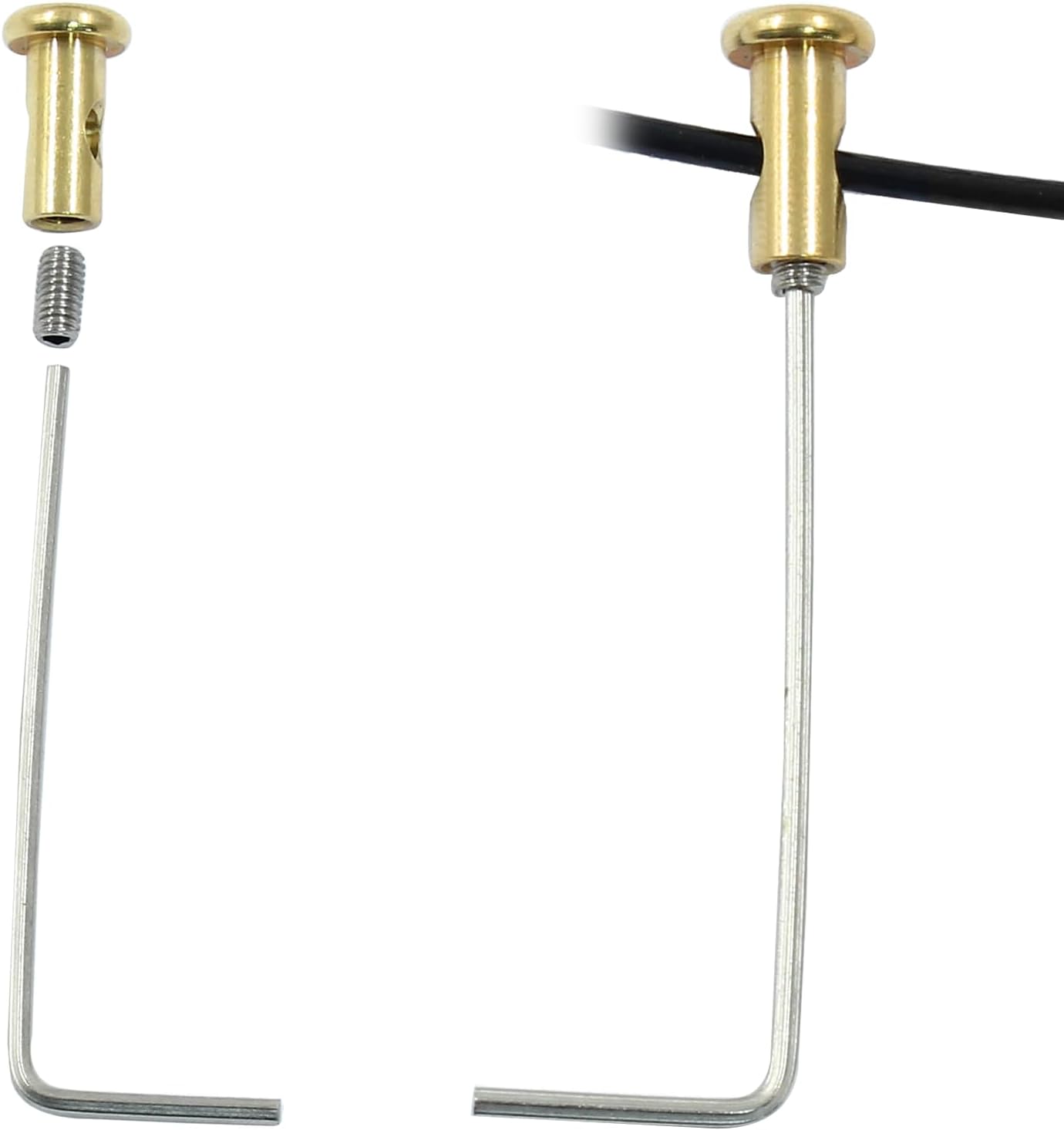 Bonsicoky Gate Latch Cable Pull Cord, Adjustable Outdoor Gate Opener for Fence, Garden