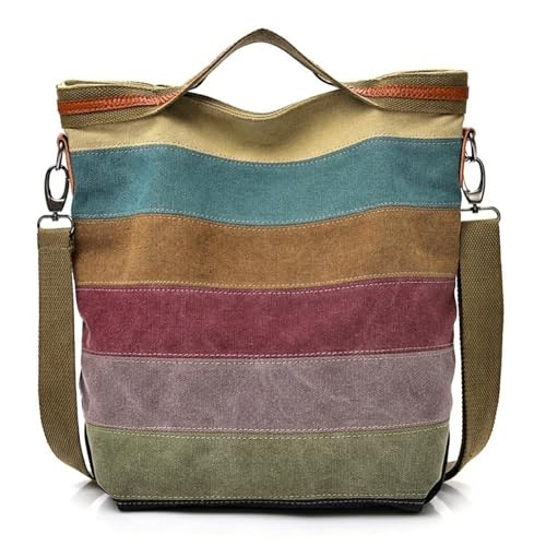 Bolso Hobo Tote para Mujer ROUROU Color Multicolor Lienzo
