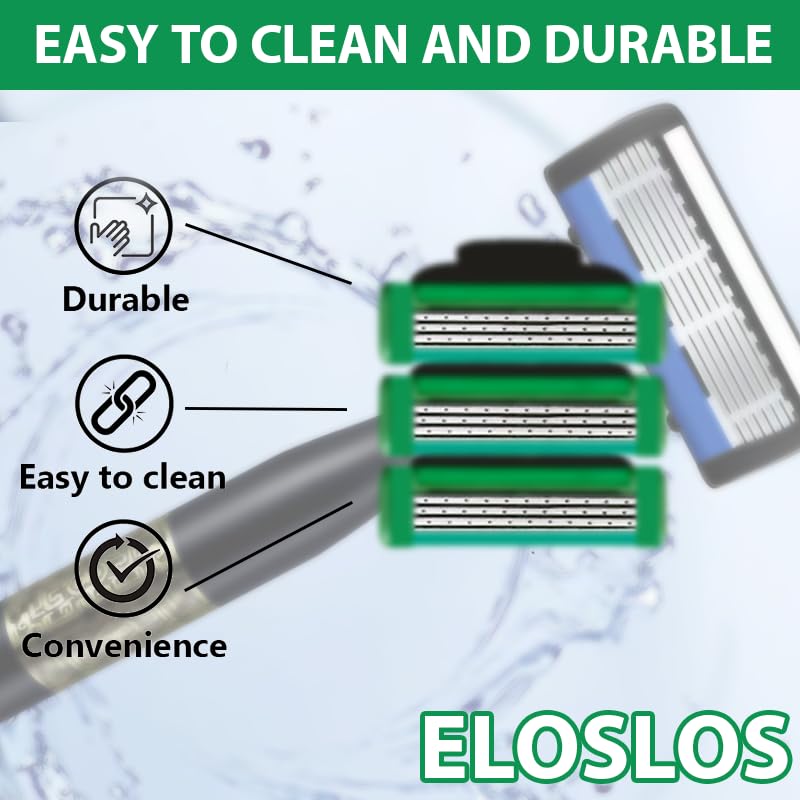 36 Blades Replacement Parts for GL-Mach 3 Style Razors (Green), Wet Razors Men's Blades Value Packs