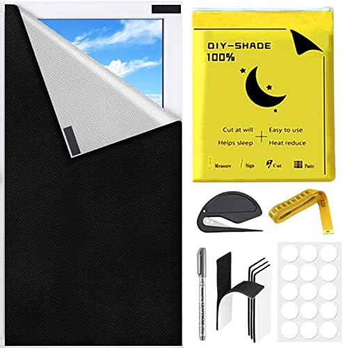 100% Portable Blackout Curtains for Travel Window Blinds-79" x 57" Temporary Blackout Shades, Blackout Curtain for Nursery,Bedroom,Office,Dorm and Indoors Home Window Cover (79" X 57")