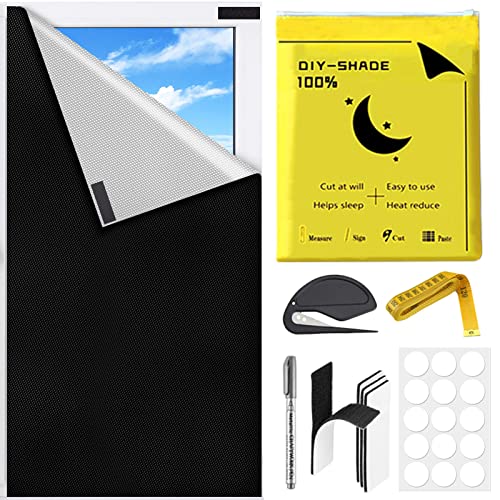 100% Portable Blackout Curtains For Travel Window Blinds-79" X 57" Temporary Blackout Shades, Blackout Curtain For Nursery,Bedroom,Office,Dorm And Indoors Home Window Cover (79" X 57") #TOP28