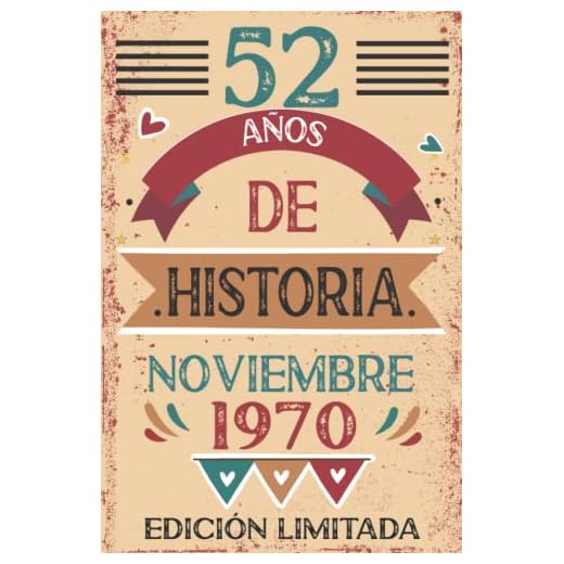 52 Años De Historia Noviembre 1970: Libro de visitas, cuaderno, 110 páginas de felicitaciones, idea de regalo, regalo Para la esposa, novia, mujer, La madre