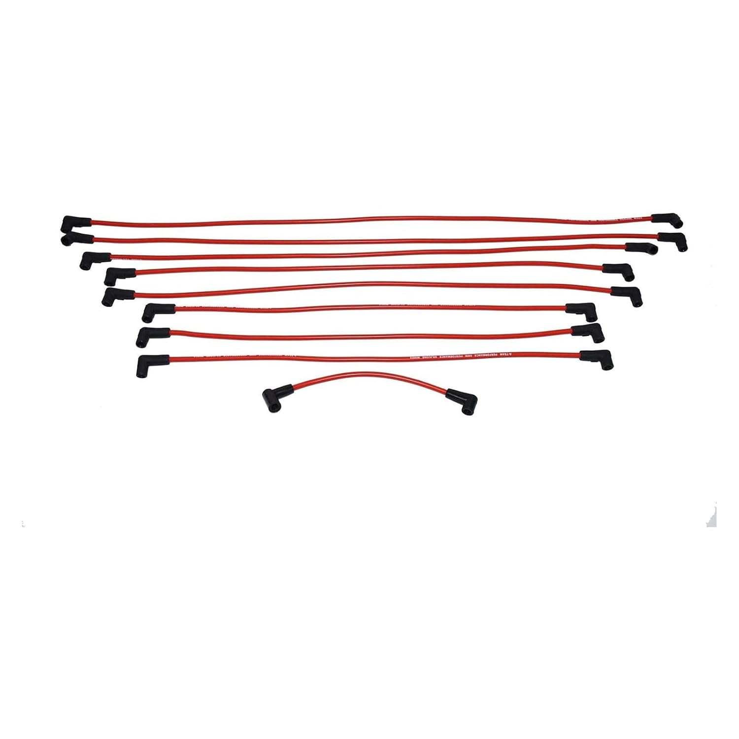 A-Team Performance Silicone Spark Plug Wire Kit - Automotive Accessory for Chevy, Chevrolet & GMC - Compatible with V6/V8 Engines (4.3L, 5.0L, 5.7L TBI EFI) - 8.0mm Red