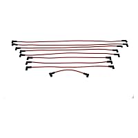 Vista 2 de A-Team Performance Kit de cables de bujía de silicona - 0.315 in rojo - Juego de chaqueta resistente al calor y cables de encendido - Compatible