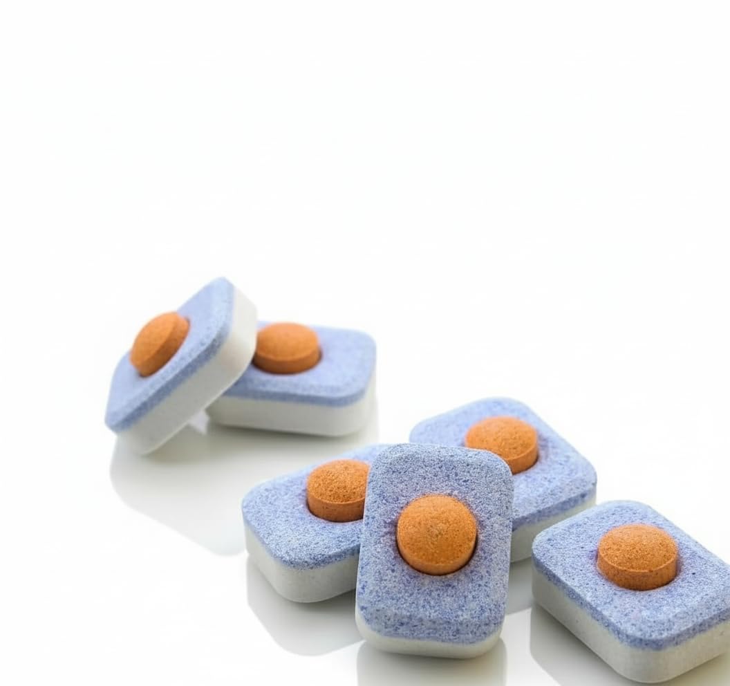 Dishwasher Cleaner and Deodorizer Tablets (30 Count), Descaling and Cleaning Tabs for Affresh, Bosch, Kenmore, and More – Removes Limescale, Grease, and Mineral Buildup for All Dishwashers