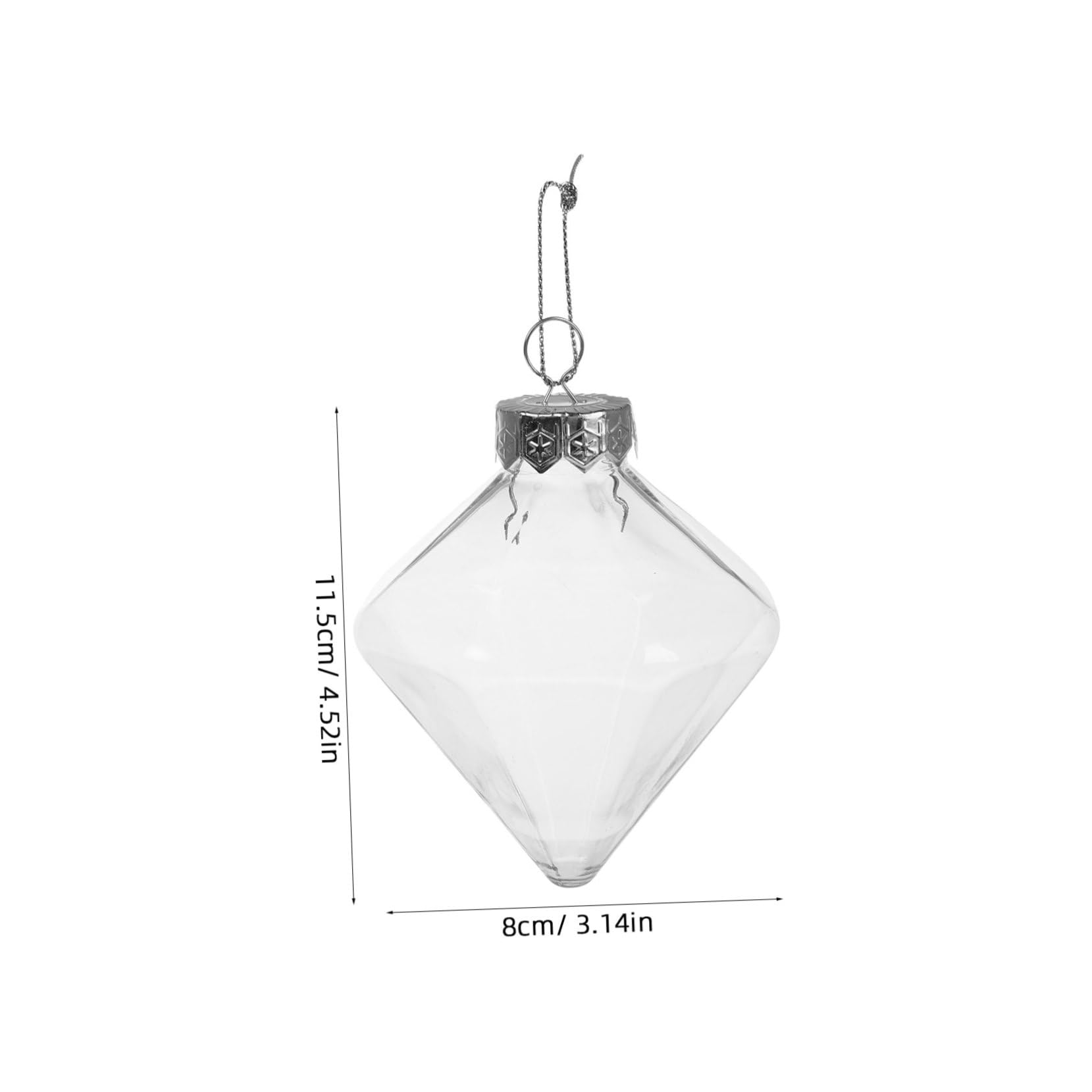 ABOOFAN 8pièces Lot de Boules De Noël Transparentes Et Incassables Plastique à Remplir pour Décoration Arbre Loisirs Manuels à Suspendre