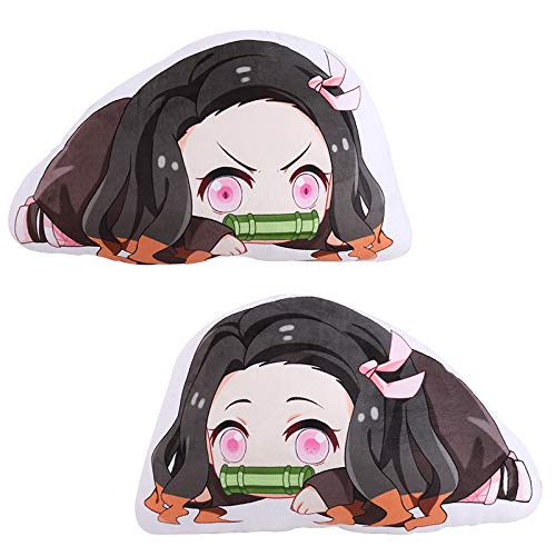 Tongyundacheng Anime Kimetsu no Yaiba - Kamado Nezuko Almohada de peluche de peluche para dormitorio sofá cojín decorativo para sala de estar 45 cm