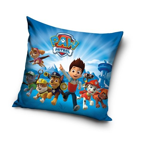 Pat' Patrouille Coussin, Microfibre, Bleu Clair, 1 Unité (Lot de 1)