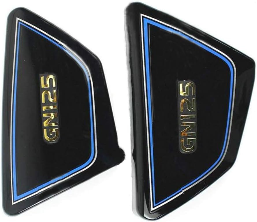 Motorcycle Body 1 Pair Right & Left Frame Side Covers Panels For Suzuki GN 125 GN125 Black