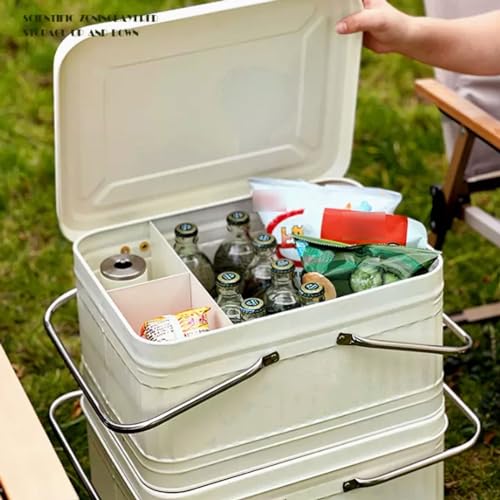 Malle métallique de camping empilable pour optimiser le rangement - 4