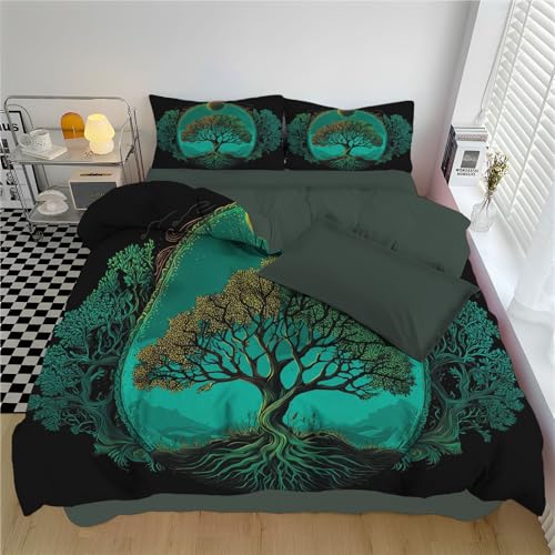 Housse de couette Arbre de la Vie douce et lavable pour lit ado