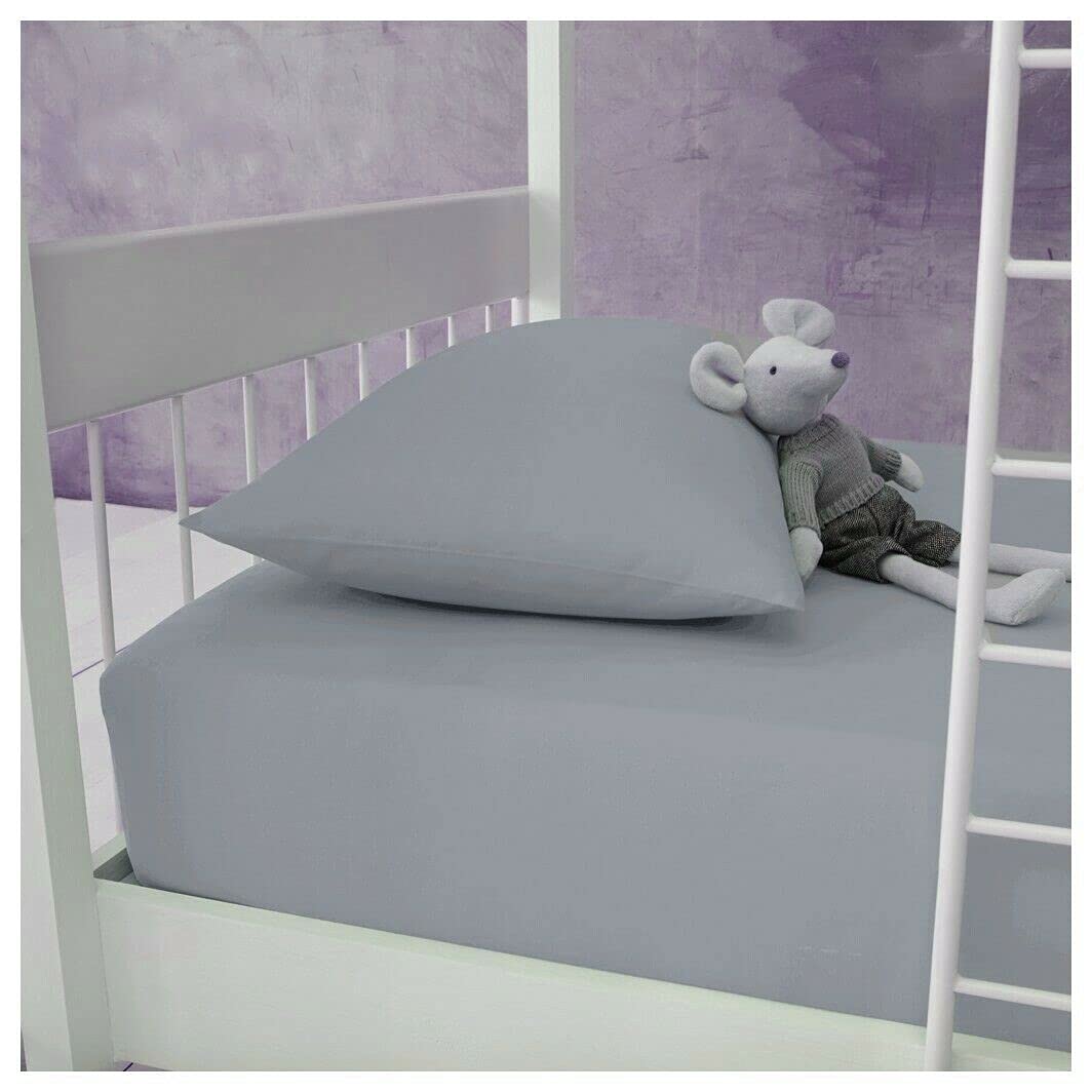 Produktbild von 2 Spannbetttücher Für Etagenbett - 76x190 Cm + 25 Cm Taschen - Perkal, 50% Baumwolle - Bügelfrei