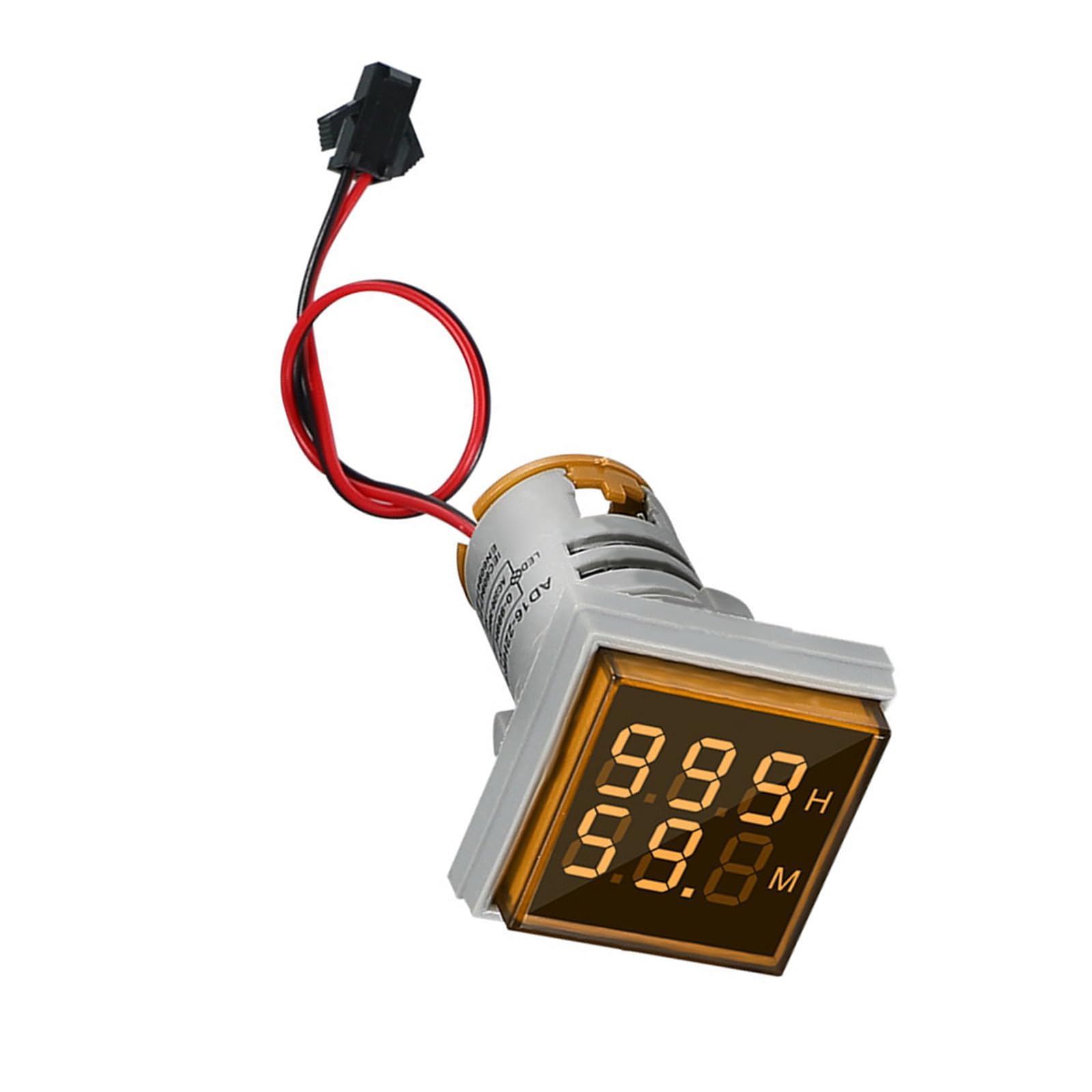 Buxuaaaa Yellow Efficient Double Display Hour Meter With Robusts Designs & High Visibilities Flame Retardant For Industrial Application Ventilated Designs Timer