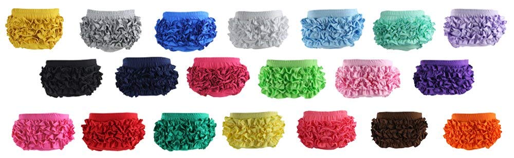 VduanMo Basic Cotton Diaper Cover Baby Bloomers with Ruffle X-Large Black