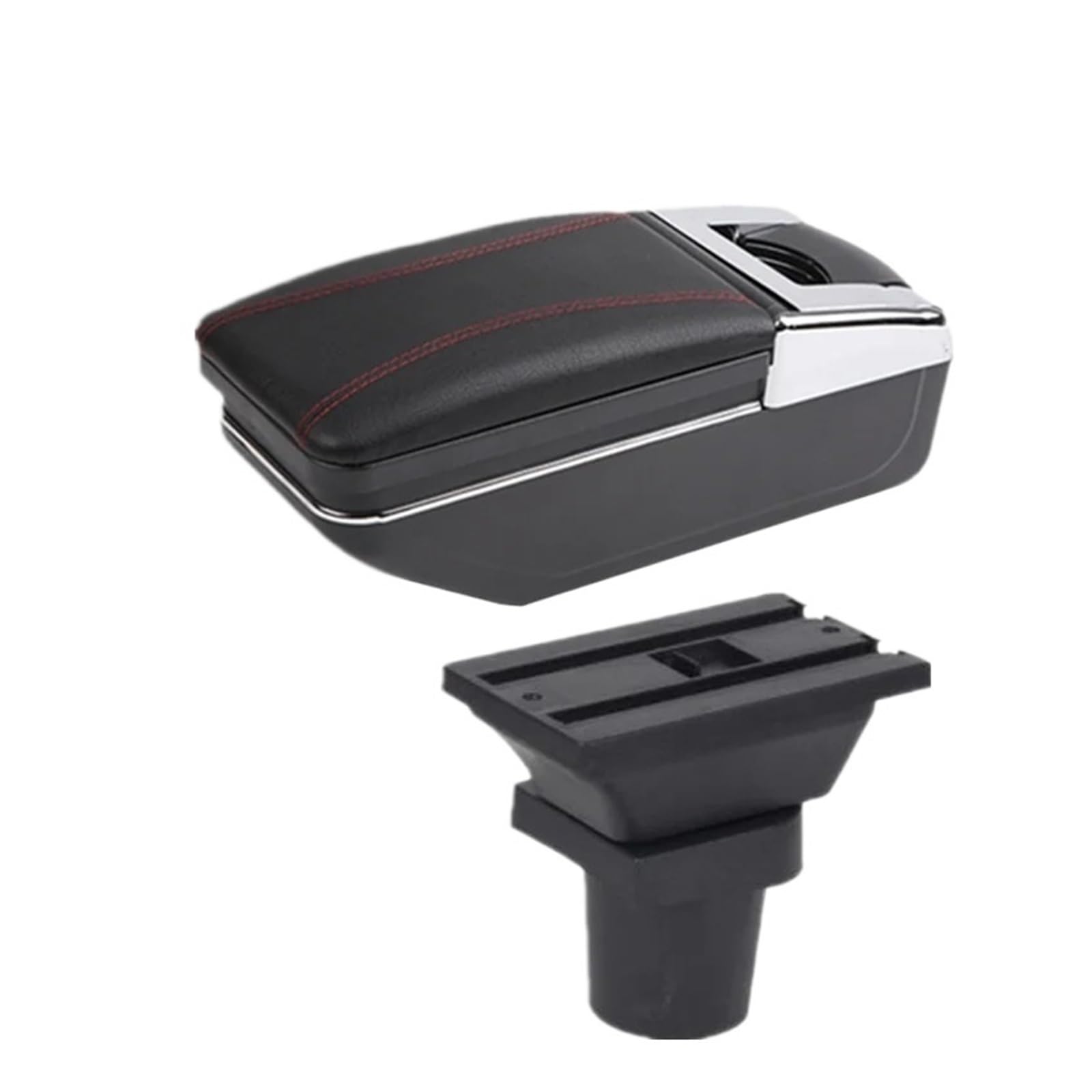 UMDJJU For Focus Mk1 Car Armrest Box Center Storage Interior Dedicated Retrofit Accessories Car Centre Console Armrest Box(A red line NO USB)