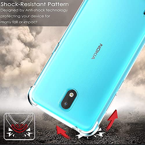 Image of Transparent Silicon Back Cover Compatible with Nokia C01 Plus [Protective + Anti Shock Proof CASE], Nokia C01 Plus Dual Back Cover Case