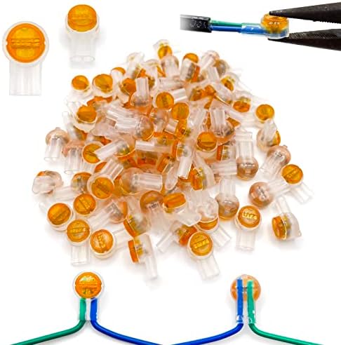 LIUJINCAN 100PCS UY2 K2 Network Cable Connectors, Telephone Wire Gel-Filled Connectors Waterproof Button