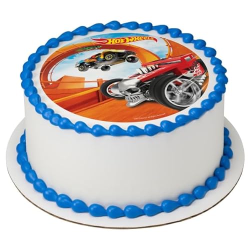 Hot Wheels PhotoCakeÂ® Edible Cake Topper Icing Image for 8 inch round cake or larger