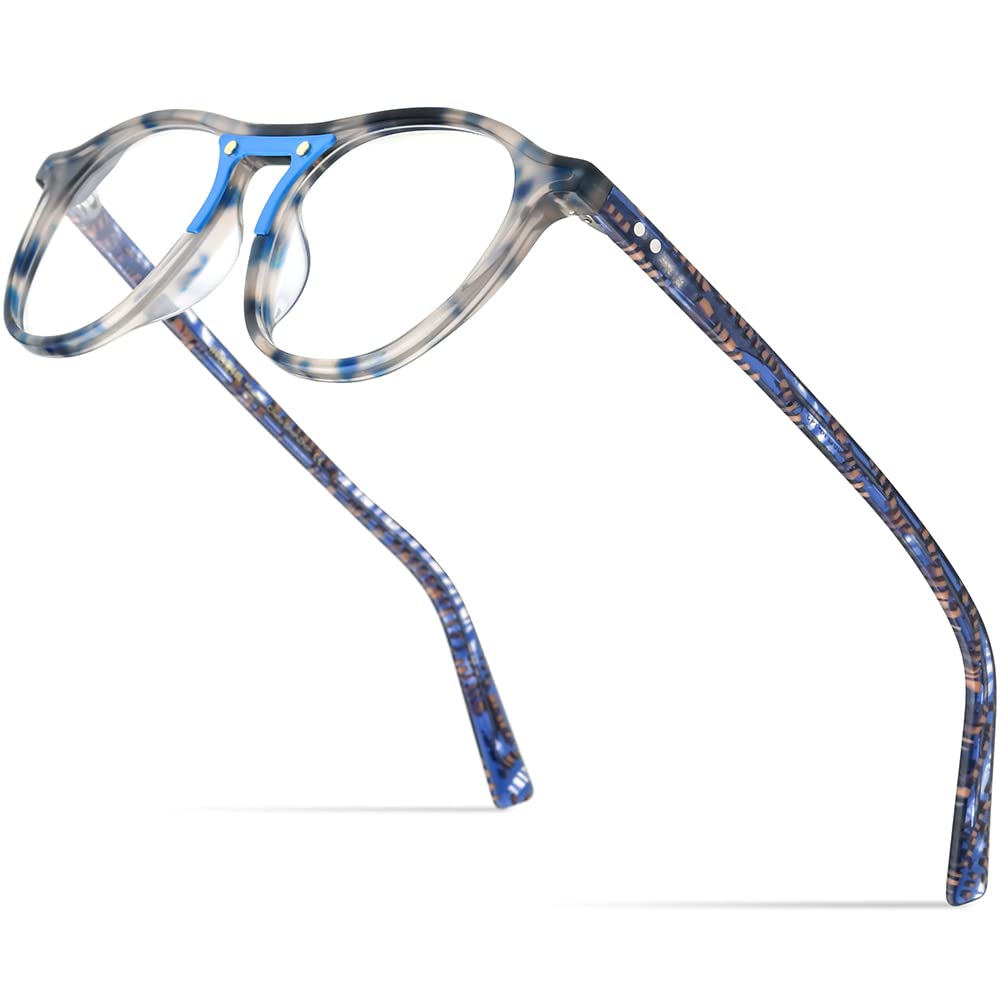 HEPIDEM Acetate Glasses Men,Vintage Retro Polygon Square Spectacles Myopia Optical Eyeglasses Frame