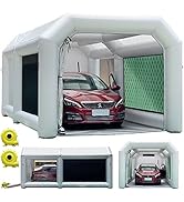 WARSUN Inflatable Paint Booth 20x11.5x9Ft, Oversized & Double Air Filters Inflatable Spray Booth ...