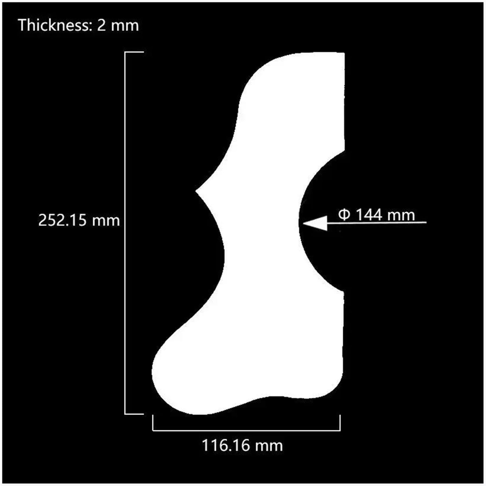 Battipenna autoadesiva Battipenna Per Chitarra Acustica Per Mancini Autoadesivo Per Parti Di Ricambio Per Battipenna Per Chitarra Acustica Con Spessore Di 2 Mm(3/4)