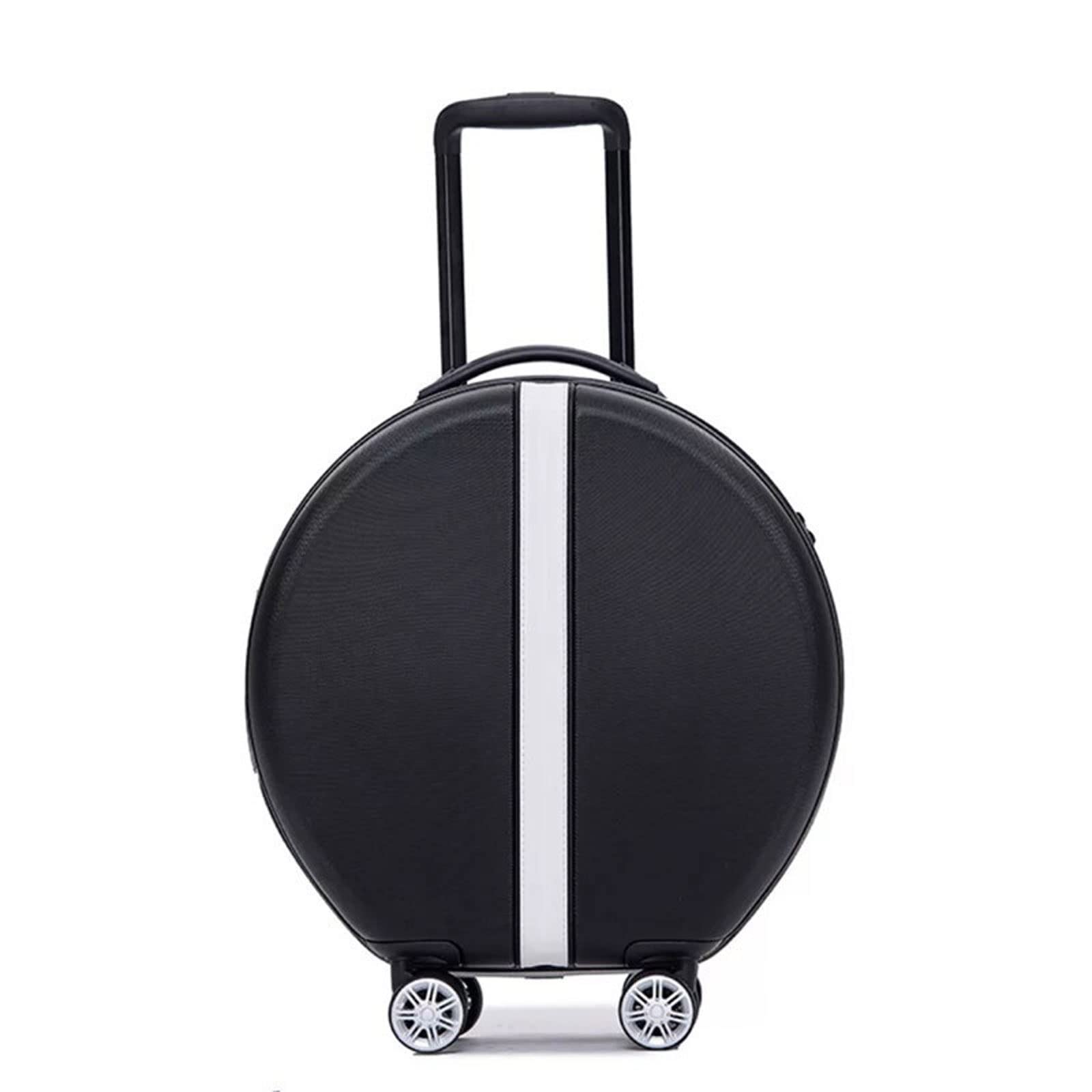 Estuche rígido Equipaje Maleta Redonda Estudiante Trompeta Luz Embarque Equipaje Contraseña Trolley Maleta Traje Mujer (Color : Black)