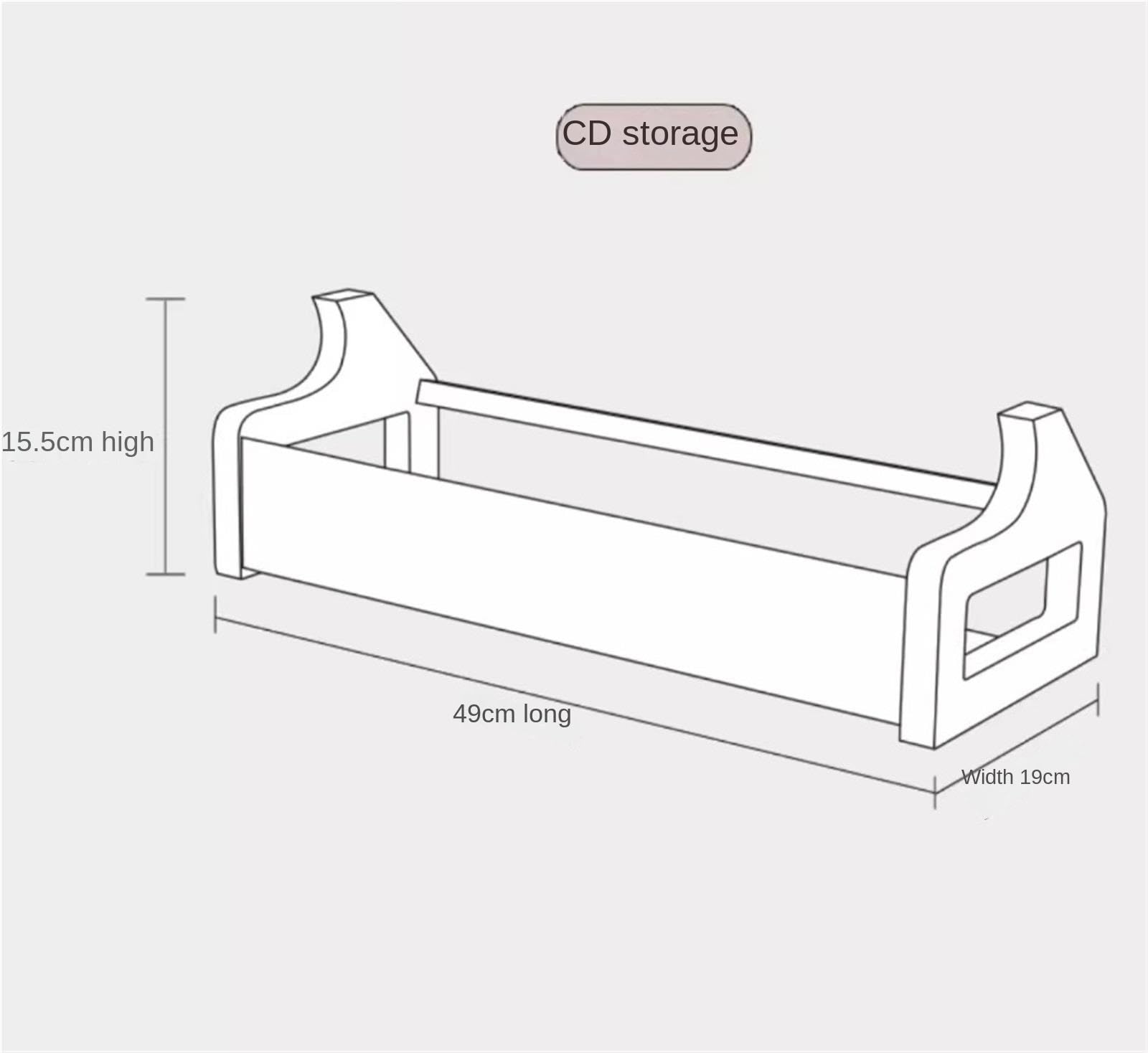 Soporte Vinilos Organizador De Escritorio con Soporte For CD De Madera, Ideal For Colecciones De Películas Y Videojuegos. Estante Almacenamiento(Bruin)