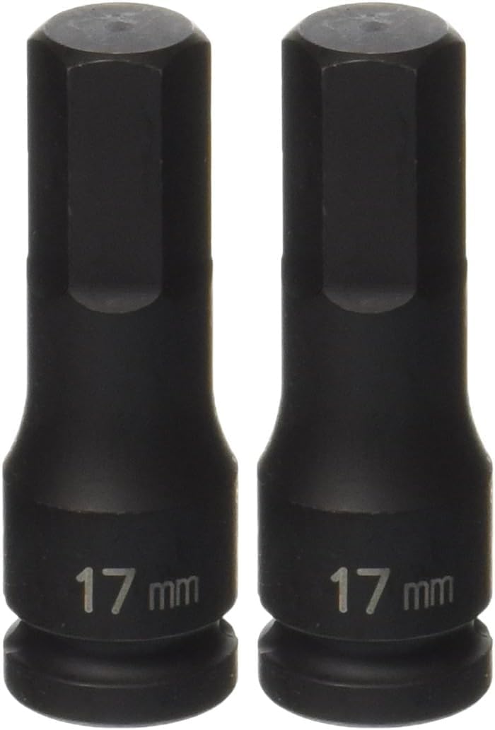Grey Pneumatic (2917M) 1/2" Drive x 17mm Hex Driver Socket (Pack of 2)