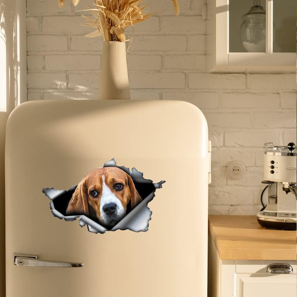 Beagle 3D Vinyl Car Decal Sticker, Waterproof Dog Car Stickers for Car Window, Animal Print Decoration, Single Use, Outdoor, 1 Count - Image 5