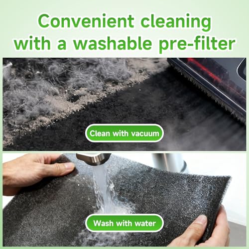 Image of 2 Packs KJ190L Replacement Filter Compatible with MOOKA KJ190L and KJ190H Air Cleaner Purifier ,Activated Carbon Filter for Home Large Rooms