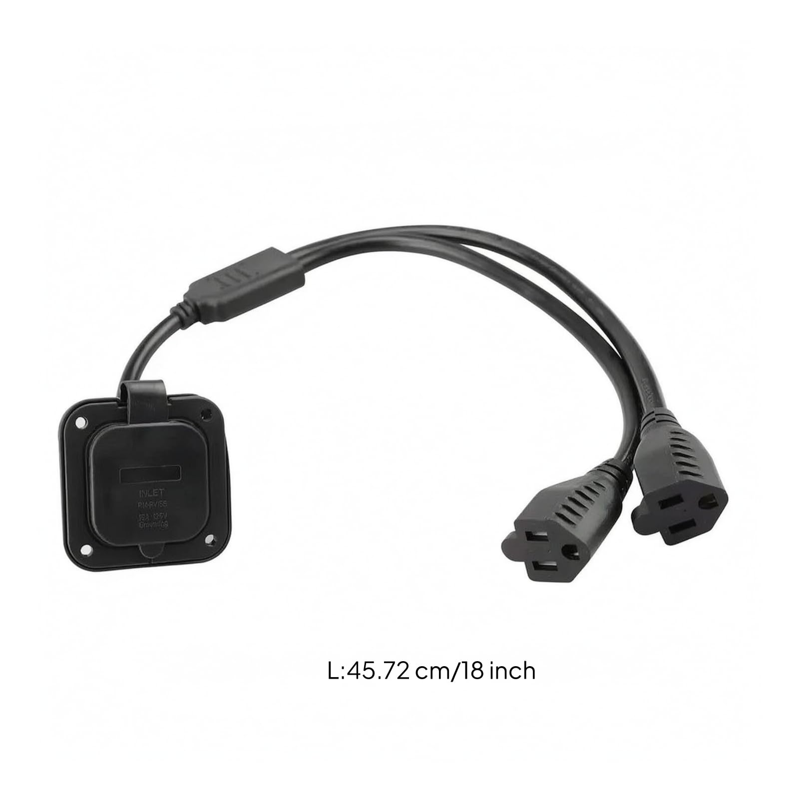 perfeclan Enchufe Entrada con Tapa Seguro | Impermeable, Corriente con Cubierta, para Autocaravana, Taller, Estilo A
