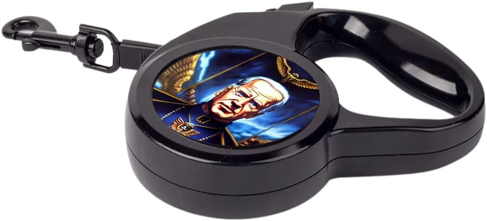 Joe Biden Cartoon Art Retractable Pet Leash - God Emperor Leash - Cool Dog Leash - 197 inches