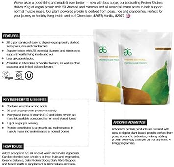 New Arbonne Vanilla Protein Shake Powder, 1.3 KG ...