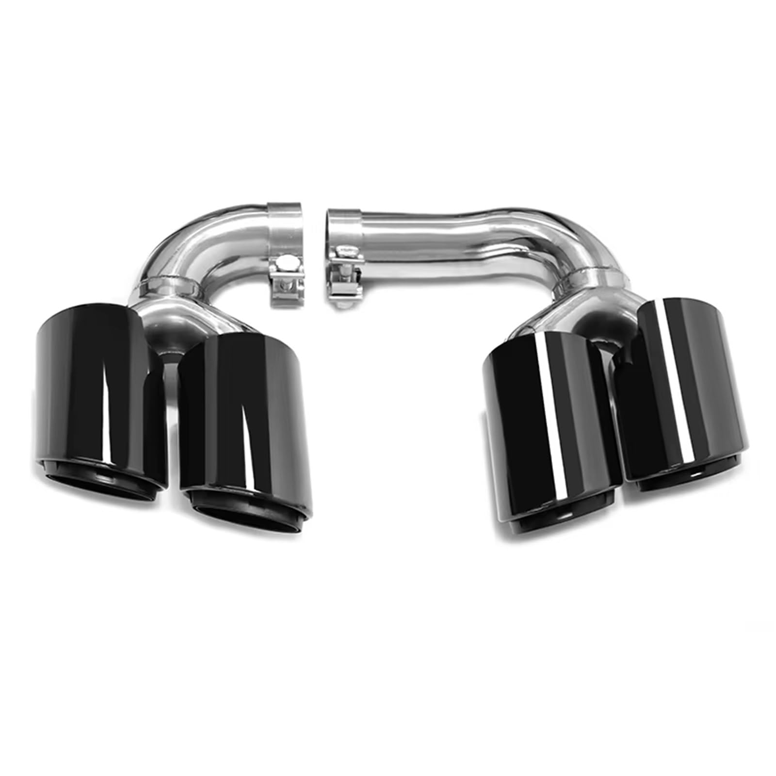 Tubo de Escape para Cayenne 9Y0 SUV 3.0 2018+ Gasolina Punta de Escape Tubo de Escape cudruple Gasolina Negro