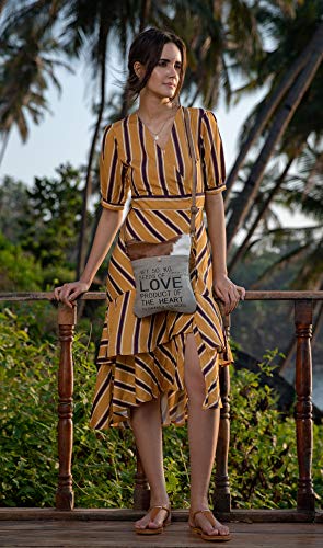 Seeds of Love Upcycled Canvas and Hair-On Cowhide Leather Crossbody Bag Small2