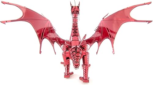Miniatura 6 de Metal Earth Fascinations Premium Series Red Dragon 3D Kit de modelo de metal con pinzas